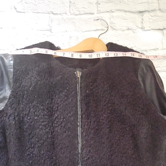 Eileen Fisher Alpaca and Leather Bomber Jacket Size Large - Picture 11 of 11